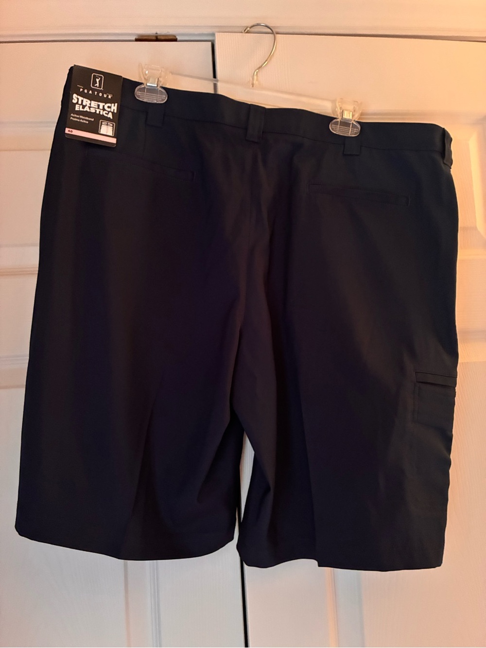 PGA Tour Navy Flat Front Stretch Golf Shorts, NWT, 40